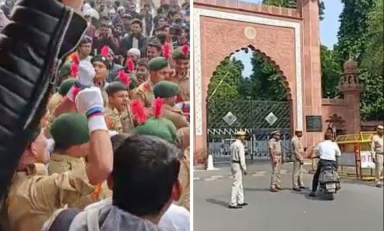 Photo of यूपी: AMU में अल्लाह हू अकबर के नारे लगाने वाले छात्र को किया न‍िलंब‍ित