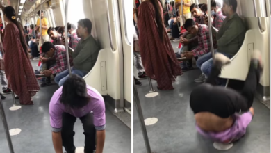 Photo of दिल्ली मेट्रो में स्टंट दिखा रहा था शख्स, फिर अचानक हुआ हादसा, देंखे वीडियो