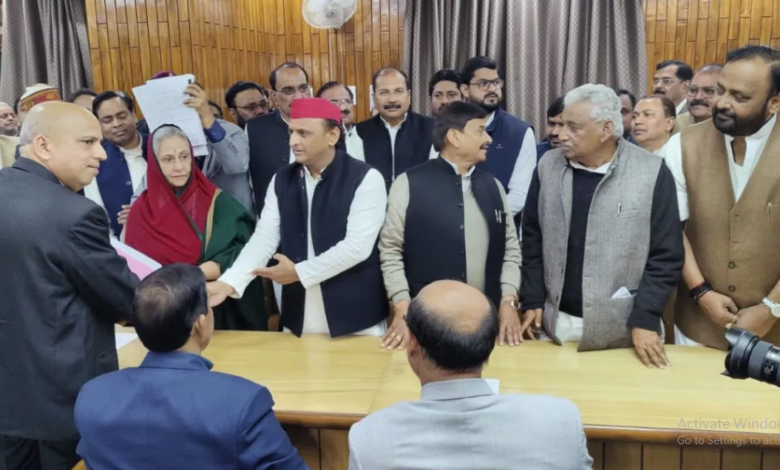 Photo of राज्‍यसभा चुनाव के लिए सपा के तीनों उम्मीदवारों ने क‍िया नामांकन
