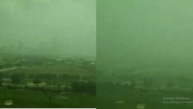 Photo of दुबई में दिखा अदभुत नजारा, देखते ही देखते हरा हो गया आसमान, देंखे वीडियो…