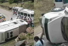 Photo of चारधाम यात्रा पर आए गुजरात के 18 तीर्थयात्रियों का वाहन दुर्घटनाग्रस्त, हाईवे के पास हुए ब्रेक फेल