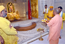 Photo of अयोध्या: राम मंदिर में होने वाले ध्वजारोहण समारोह में पहुंचे सीएम योगी