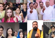 Photo of बिहार: महासमर में सियासी दिग्गजों ने किया वोट