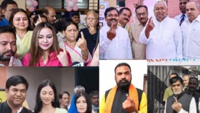 Photo of बिहार: महासमर में सियासी दिग्गजों ने किया वोट